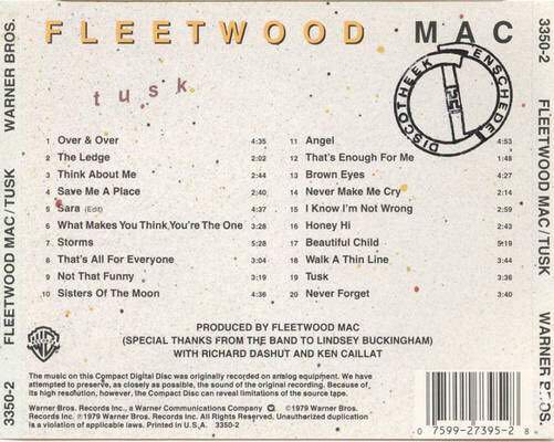 Tusk (Deluxe Remaster) - Fleetwood Mac (12” - 75) music collectible - Main Image 2
