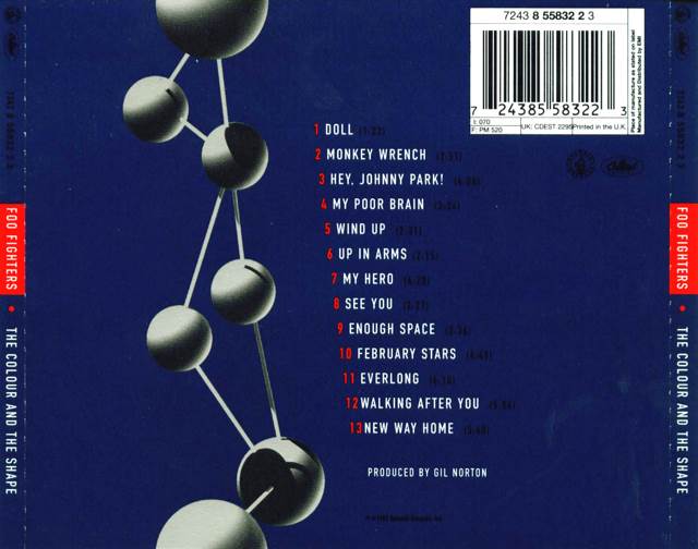 The Colour And The Shape - Foo Fighters (CD - 46:47) music collectible [Barcode 724385583223] - Main Image 2