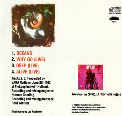 Oceans - Pearl Jam (CD) music collectible [Barcode 5099765847222] - Main Image 2