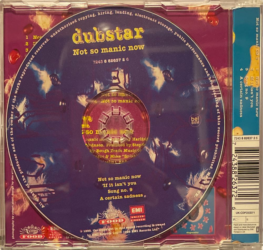 Not So Manic Now Cd2 - Dubstar (CD - 17) music collectible [Barcode 724388263726] - Main Image 2