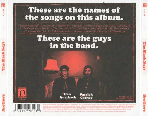 Brothers: With Live CD - Black Keys (CD - 5529) music collectible [Barcode 602527515038] - Main Image 2