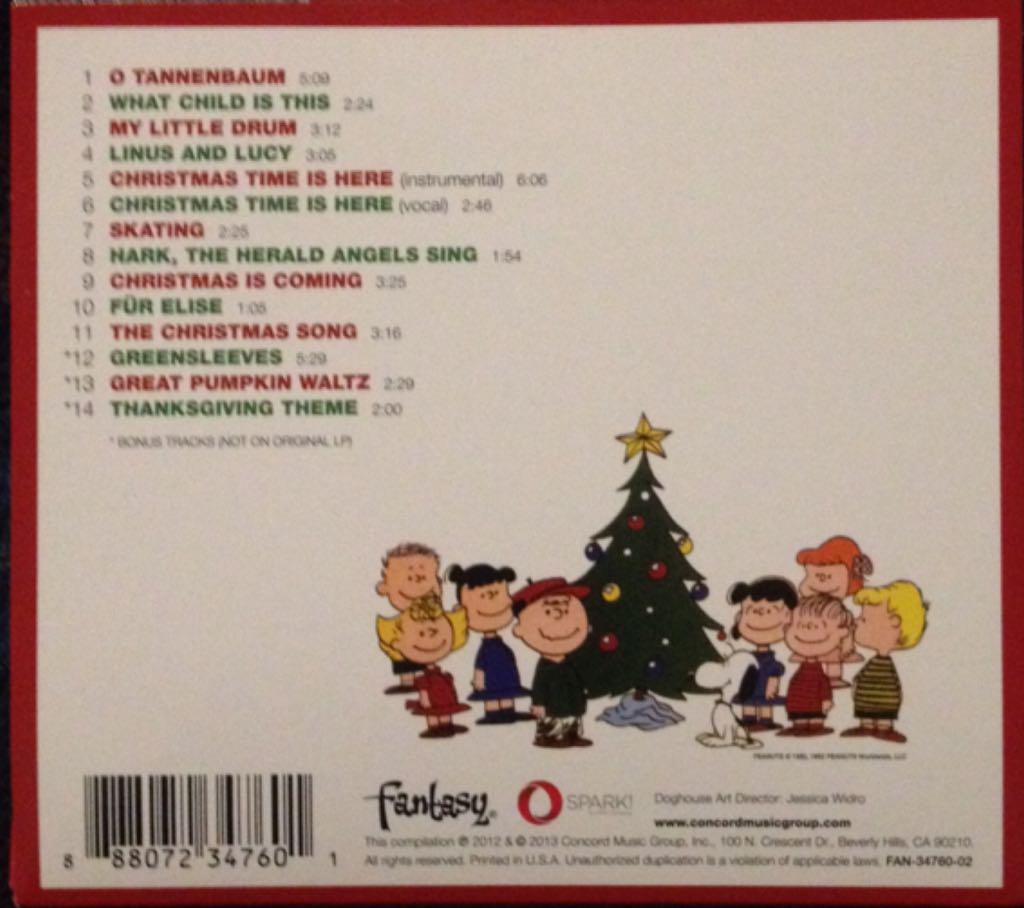 Charlie Brown Christmas, A - Guaraldi, Vince Trio (CD) music collectible [Barcode 888072347601] - Main Image 2