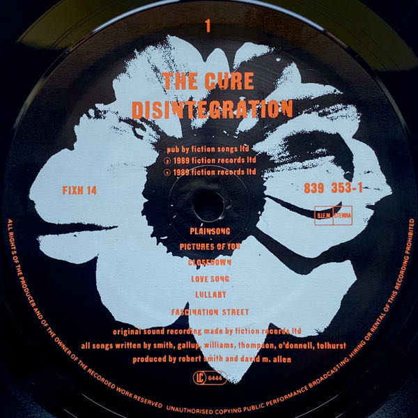Disintegration - The Cure (12” - 72) music collectible [Barcode 042283935310] - Main Image 3