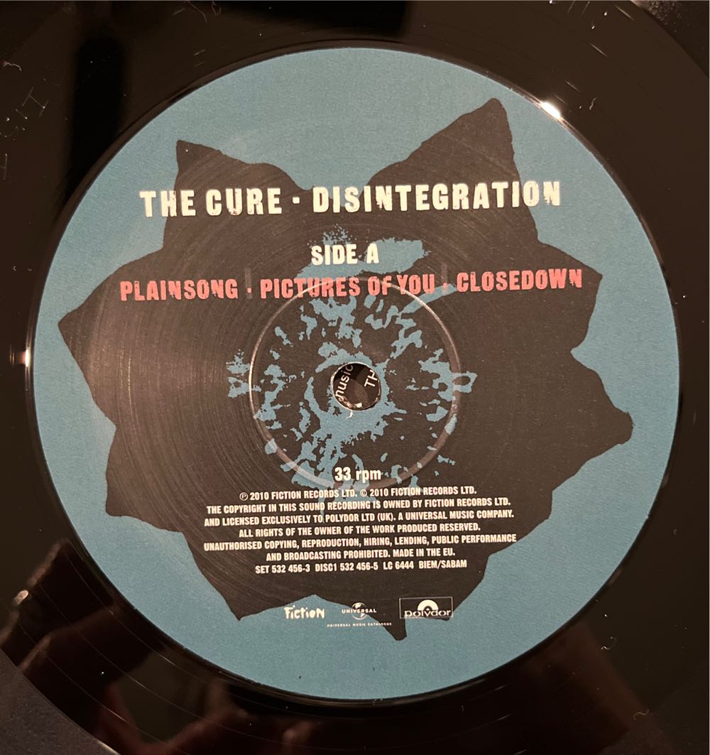 Disintegration - Cure, The (12” - 72) music collectible [Barcode 600753245637] - Main Image 3