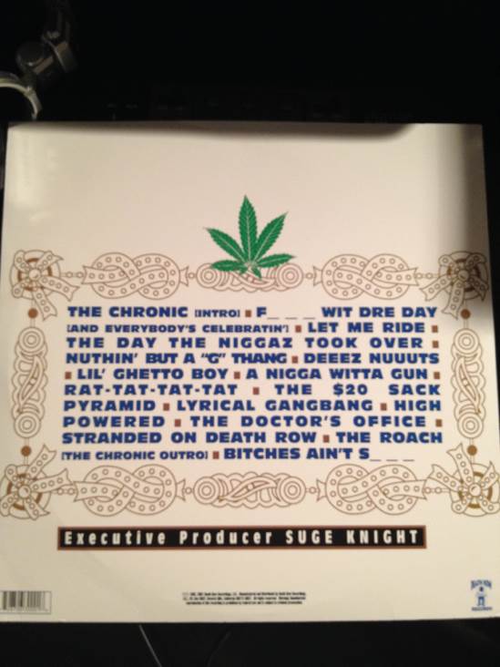 The Chronic - Dr. Dre (12” - 62) music collectible [Barcode 728706300018] - Main Image 2