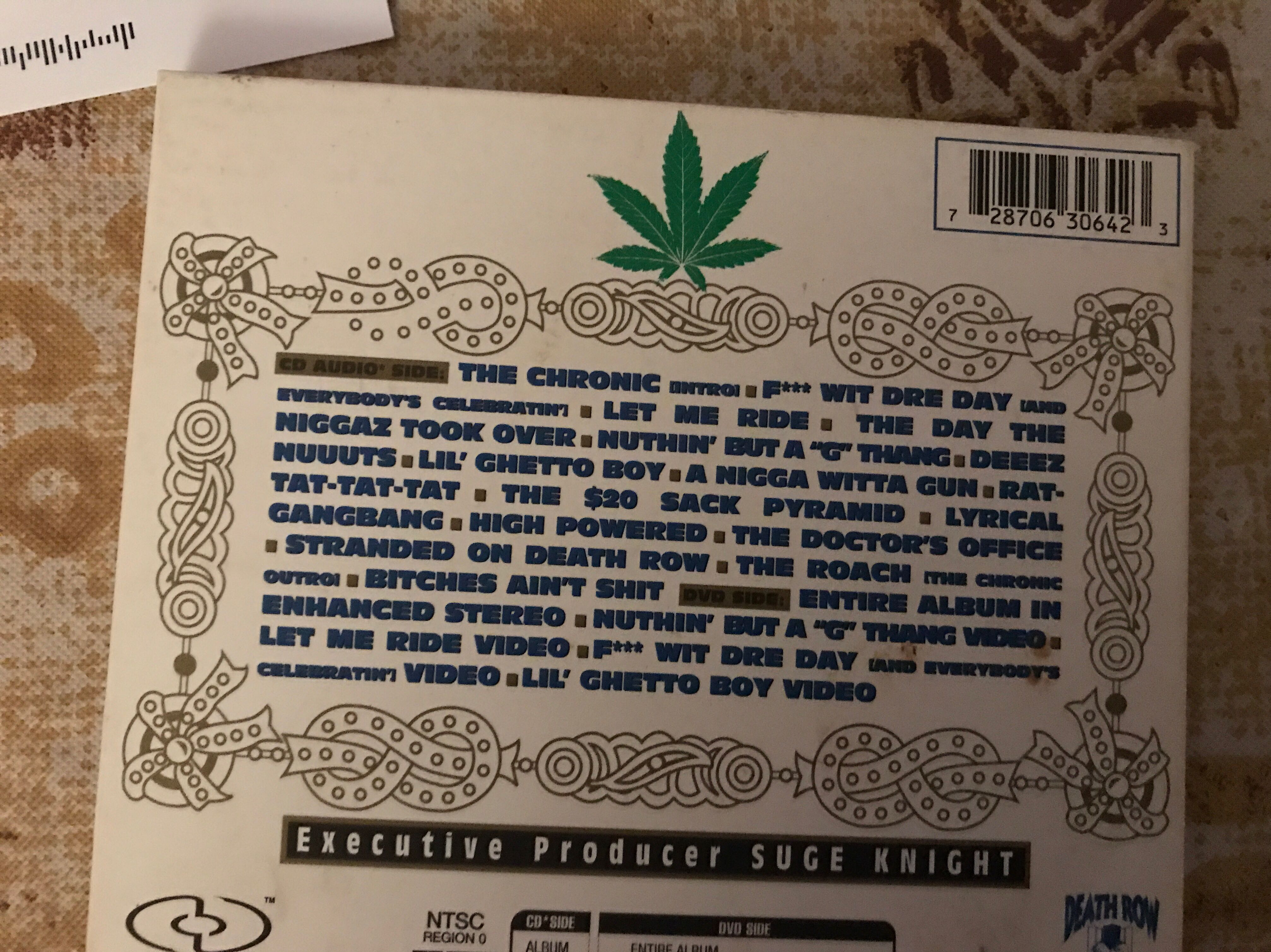 The Chronic - Dr. Dre (CD - 62) music collectible [Barcode 728706306423] - Main Image 2