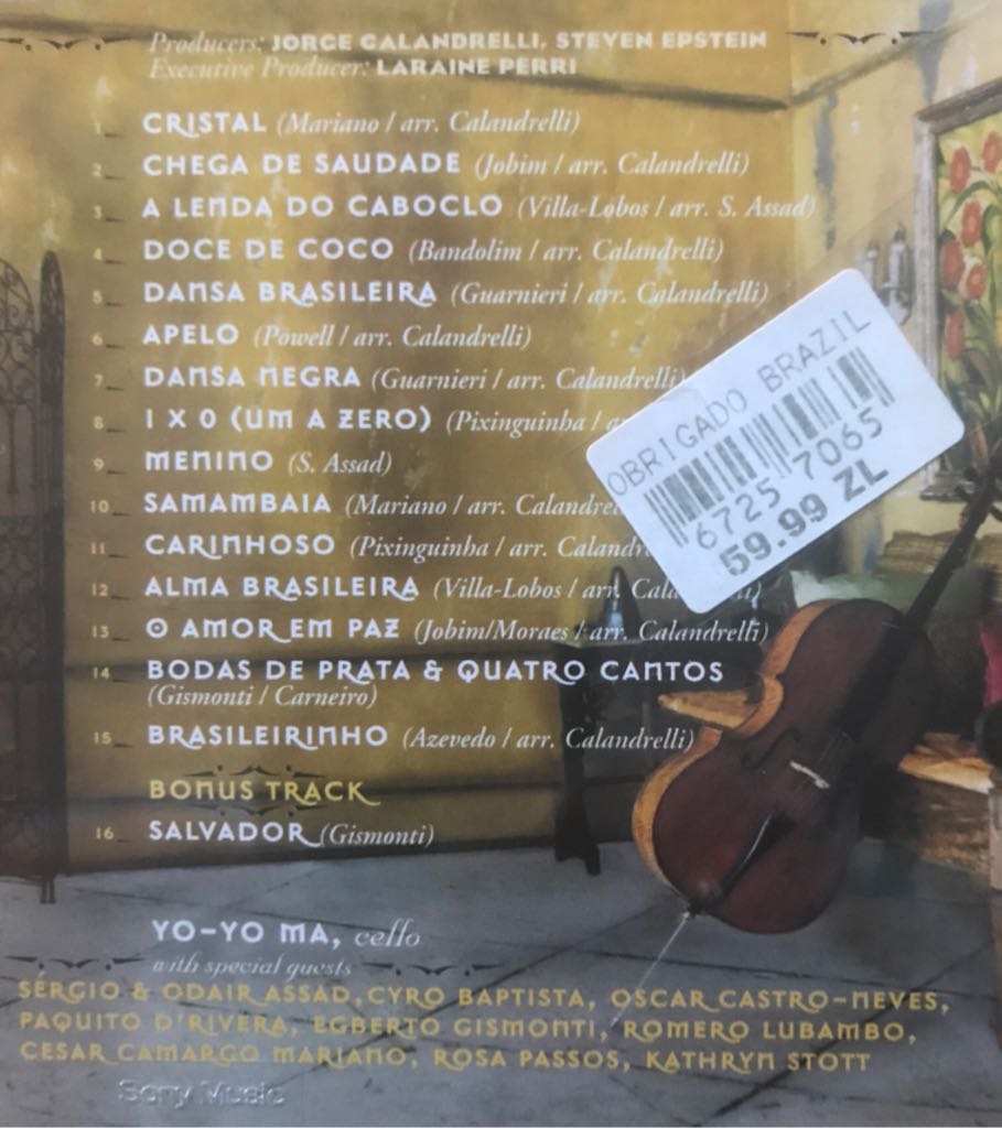 Obrigado Brazil (WMA) - Ma, Yo-Yo (WMA) music collectible [Barcode 5099708993528] - Main Image 2