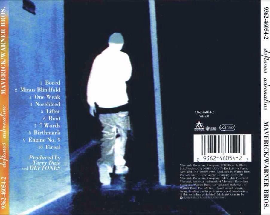 Adrenaline - Deftones (CD - 4706) music collectible [Barcode 093624605423] - Main Image 2