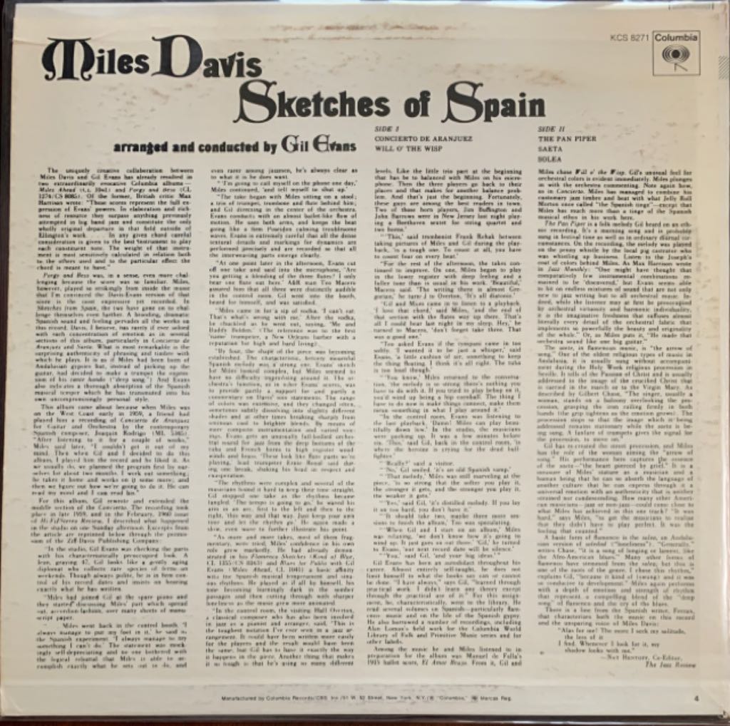 Sketches Of Spain - Davis, Miles (12”) music collectible - Main Image 2
