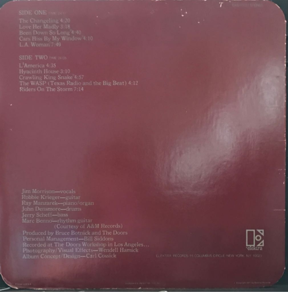 L.A. Woman - The Doors (12” - 48) music collectible [Barcode 753088501173] - Main Image 2