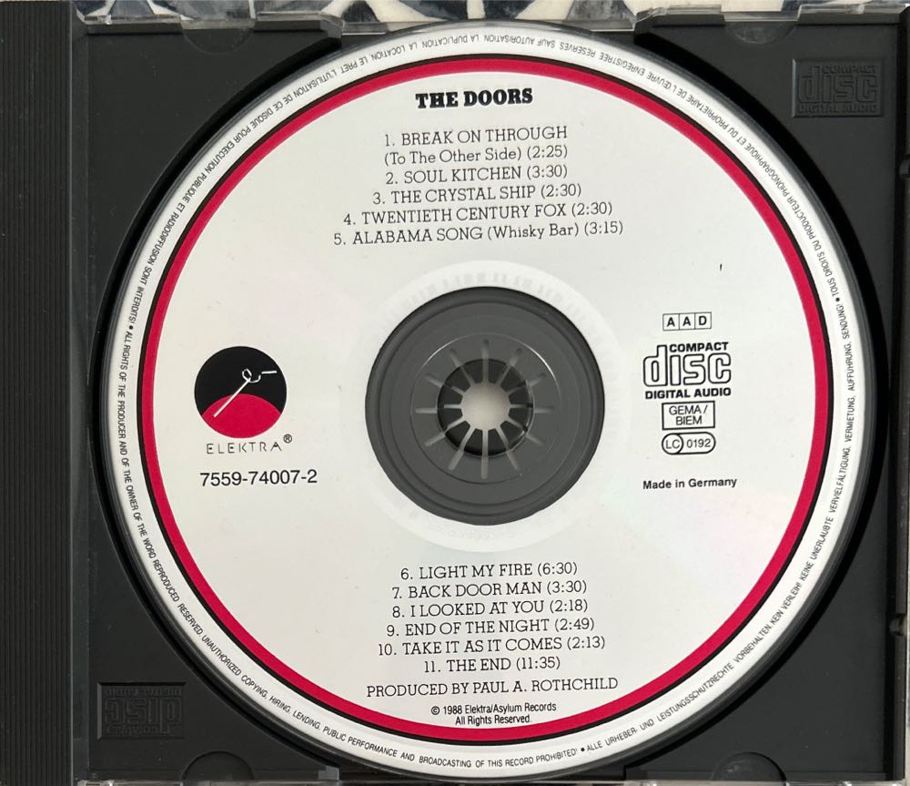 Doors, The - The Doors (12” - 44) music collectible [Barcode 075597400724] - Main Image 4