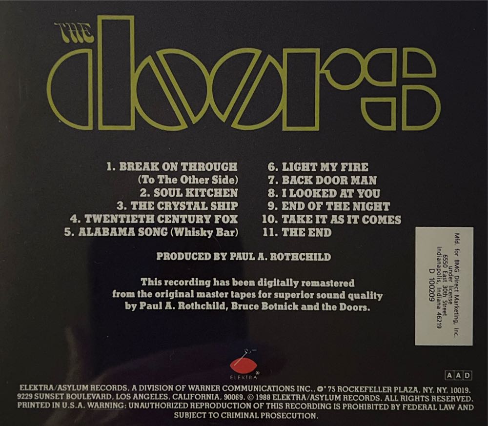 The Doors - The Doors (12”) music collectible [Barcode 8431588066621] - Main Image 3