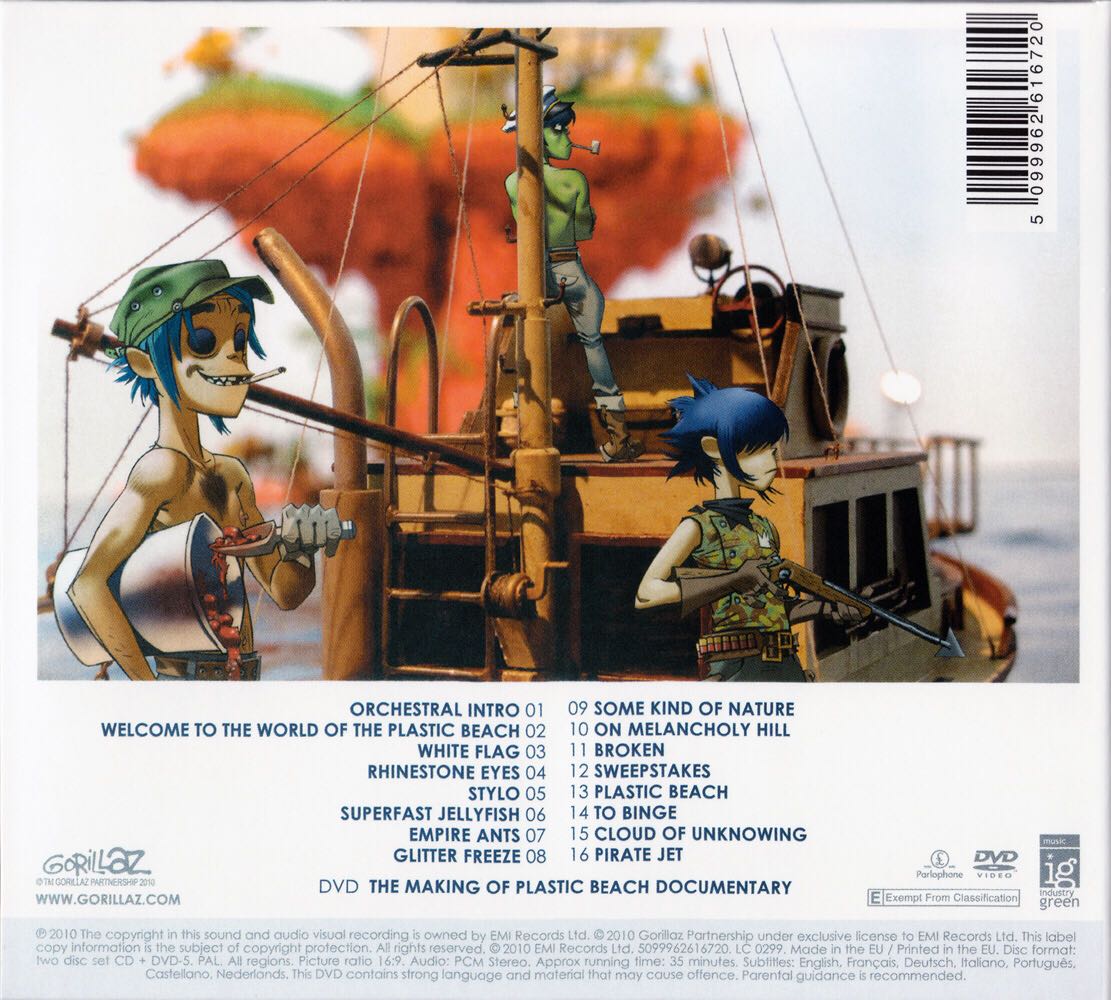 Plastic Beach - Gorillaz (CD - 57) music collectible [Barcode 603497913343] - Main Image 2