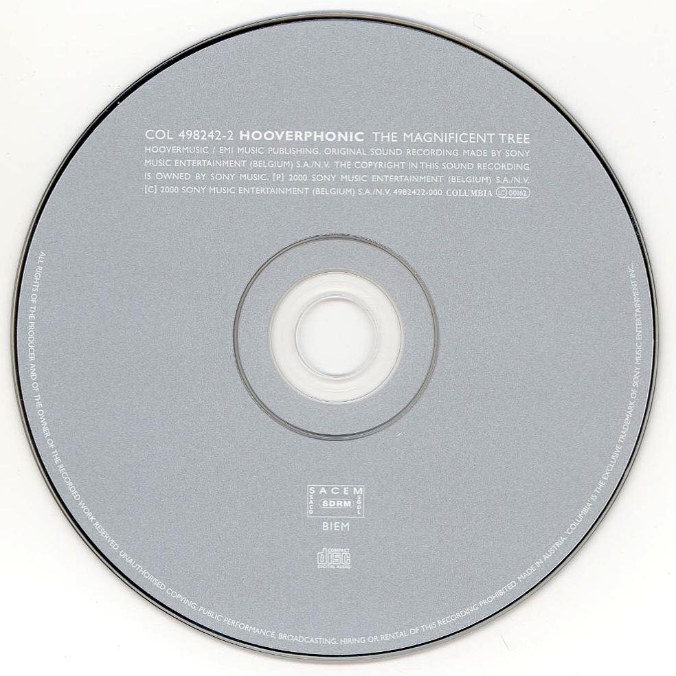 The Magnificent Tree - Hooverphonic (CD-R - 46) music collectible [Barcode 5099749824225] - Main Image 4