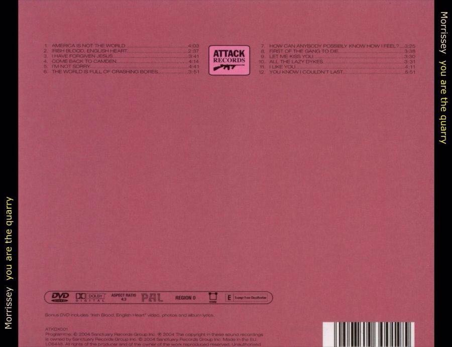 You Are The QuarryMini-Jacket with Gatefold - MORRISEY (CD) music collectible [Barcode 060768600225] - Main Image 2