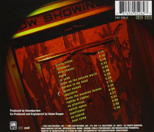 Down On The Upside - 250 - Soundgarden (CD - 6556) music collectible [Barcode 602547924469] - Main Image 2