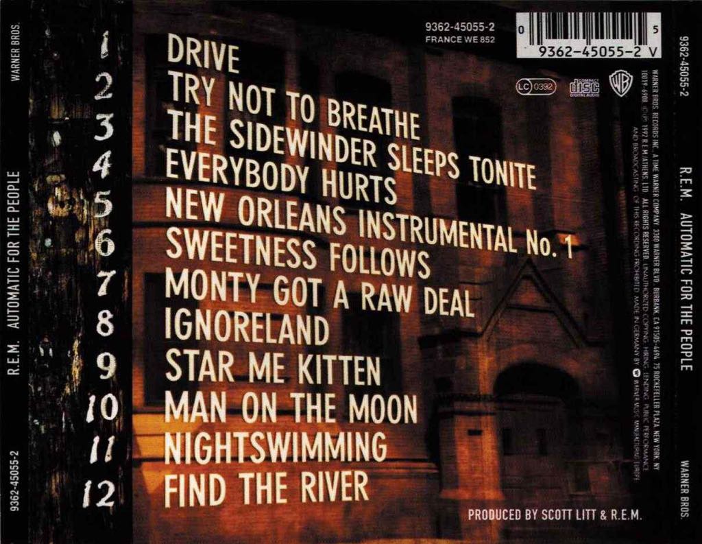 Automatic For The People - R.E.M. (12” - 49) music collectible [Barcode 888072029835] - Main Image 2