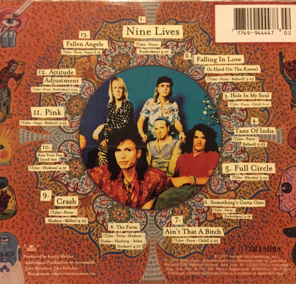 Nine Lives - Aerosmith (CD - 63) music collectible [Barcode 777499444478] - Main Image 2