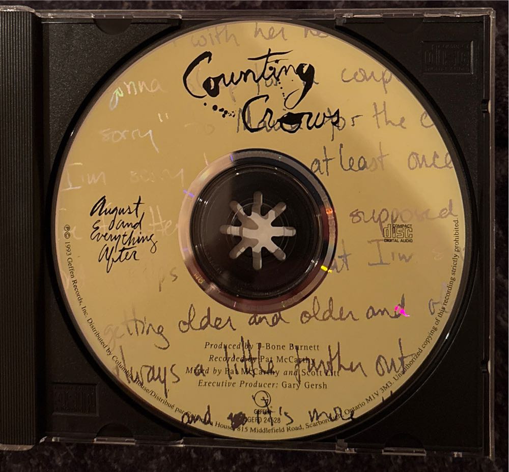 August And Everything After - Counting Crows (CD) music collectible [Barcode 777499008946] - Main Image 3