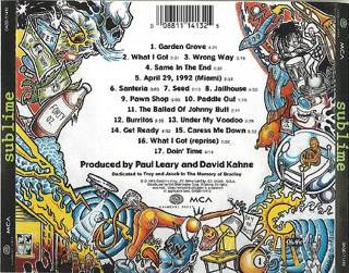 Sublime - Sublime (12” - 60) music collectible [Barcode 008811141325] - Main Image 2