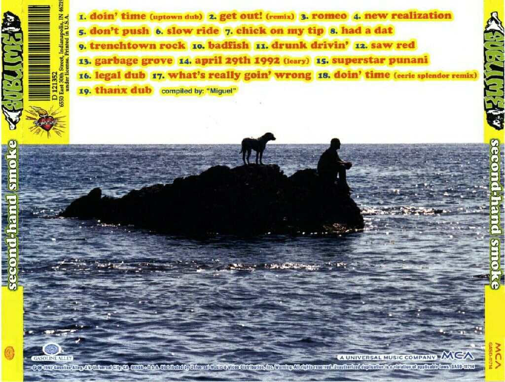 Second-Hand Smoke - Sublime (CD) music collectible [Barcode 777495291564] - Main Image 2