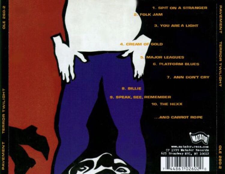 Terror Twilight - Pavement (Cassette) music collectible [Barcode 724384775728] - Main Image 2