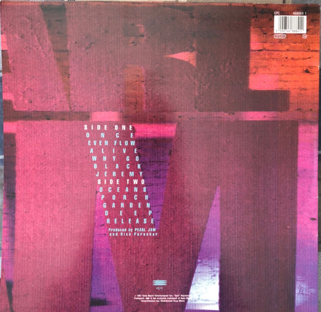 Ten - Pearl Jam (12”) music collectible [Barcode 5099746888411] - Main Image 2