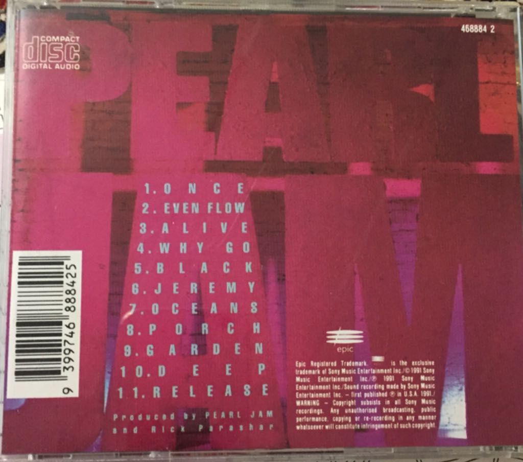 Ten - Pearl Jam (CD) music collectible - Main Image 2