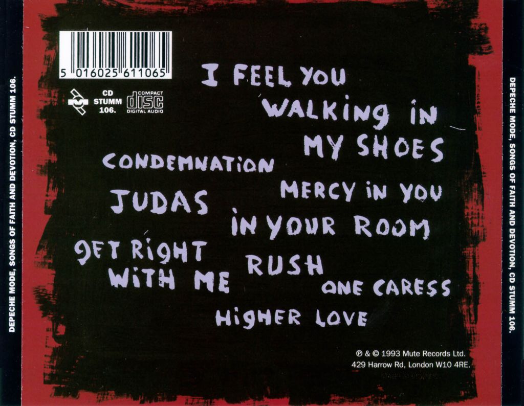 Songs Of Faith And Devotion - Depeche Mode (CD - 48) music collectible [Barcode 5016025611065] - Main Image 2