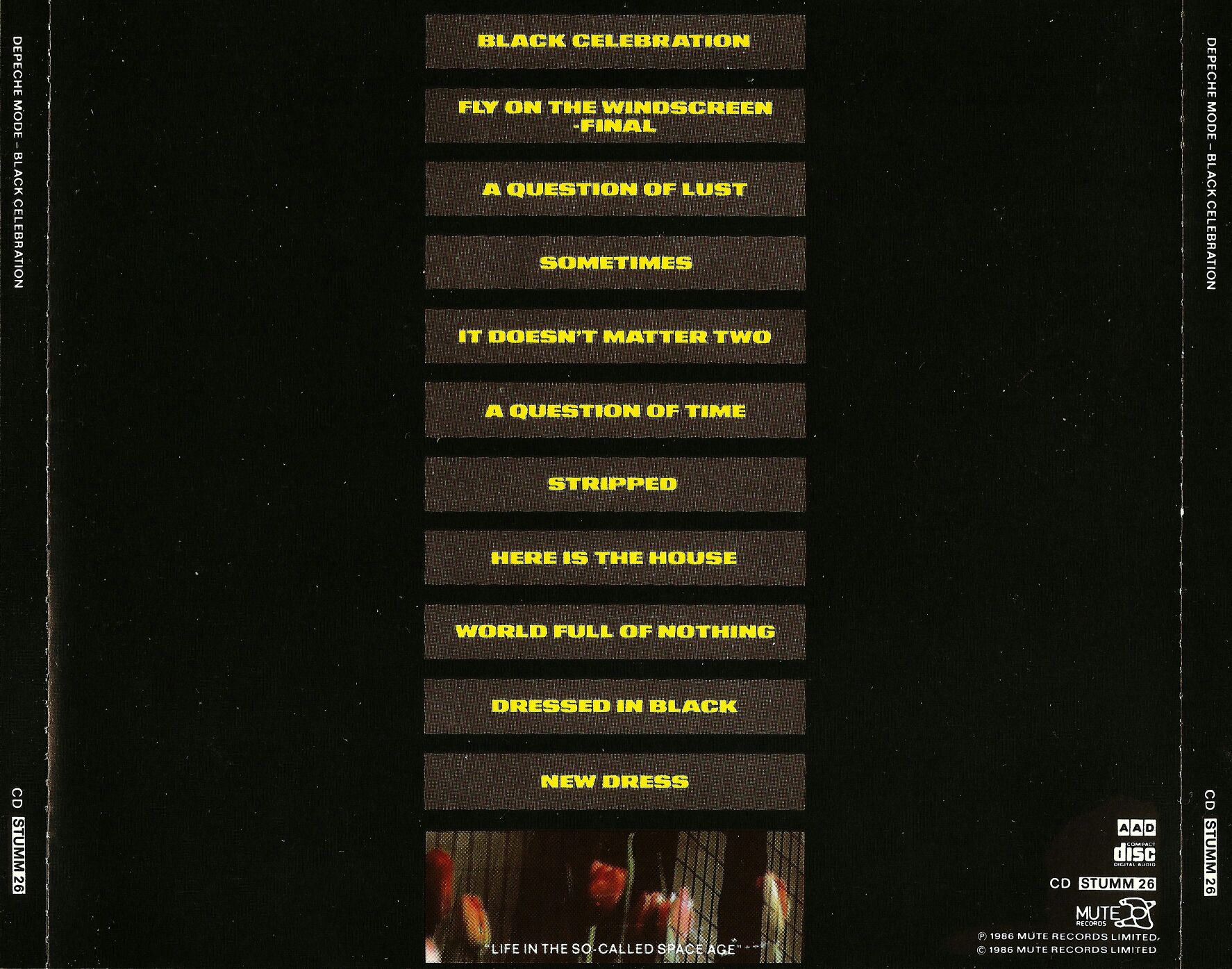 Black Celebration - Depeche Mode (12” - 41:01) music collectible [Barcode 075992542913] - Main Image 2