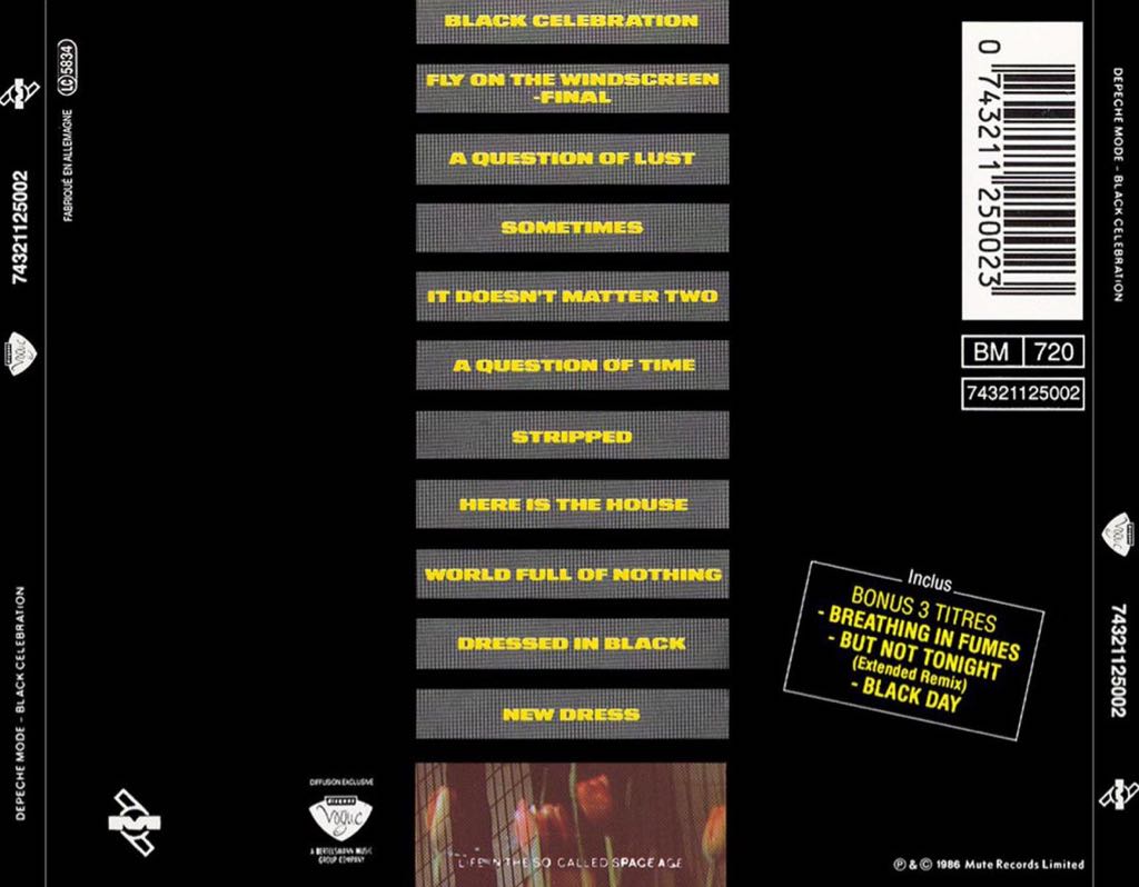 Black Celebration - Depeche Mode (CD) music collectible [Barcode 093624994626] - Main Image 2