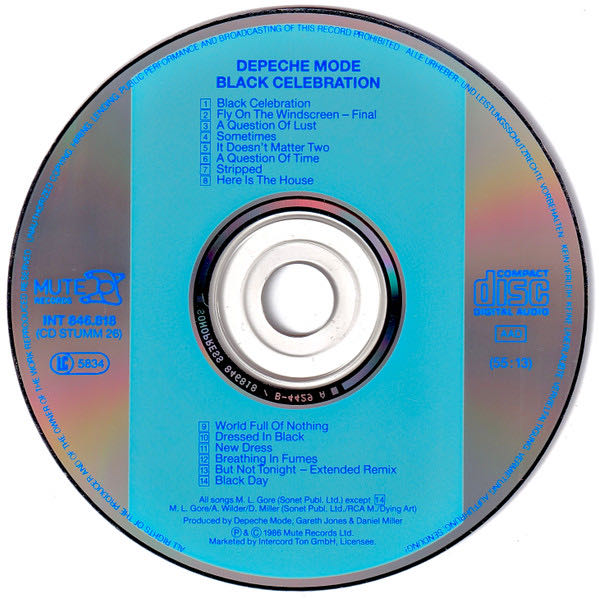 Black Celebration - Depeche Mode (MP3 - 55) music collectible [Barcode 4006758468181] - Main Image 3