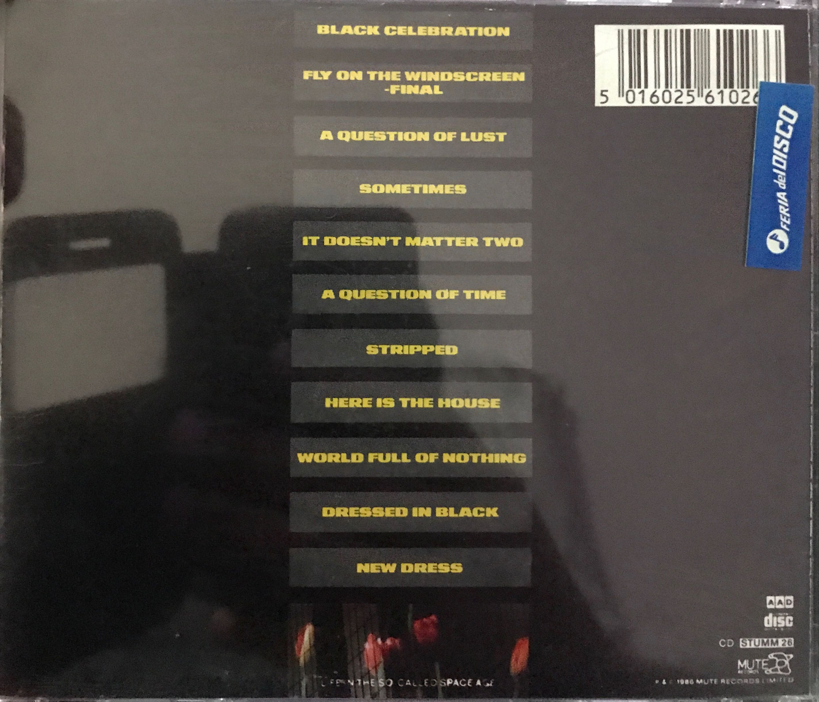 Black Celebration - Depeche Mode (CD - 41) music collectible [Barcode 5016025610266] - Main Image 2