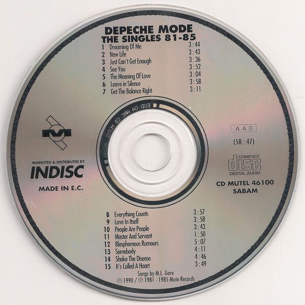 The Singles 81-85 - Depeche Mode (CD - 59) music collectible [Barcode 5016025620012] - Main Image 4