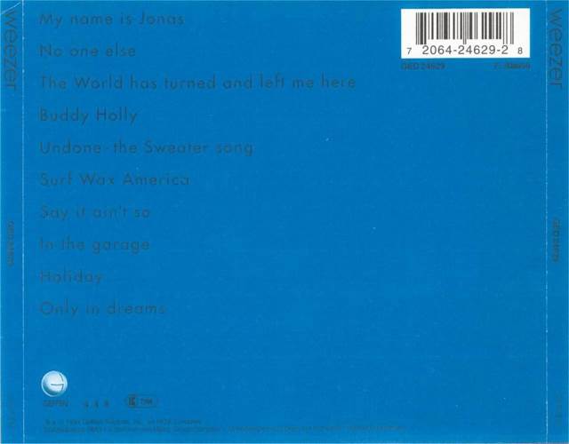 The Blue Album - Weezer (CD - 41) music collectible [Barcode 720642462928] - Main Image 2