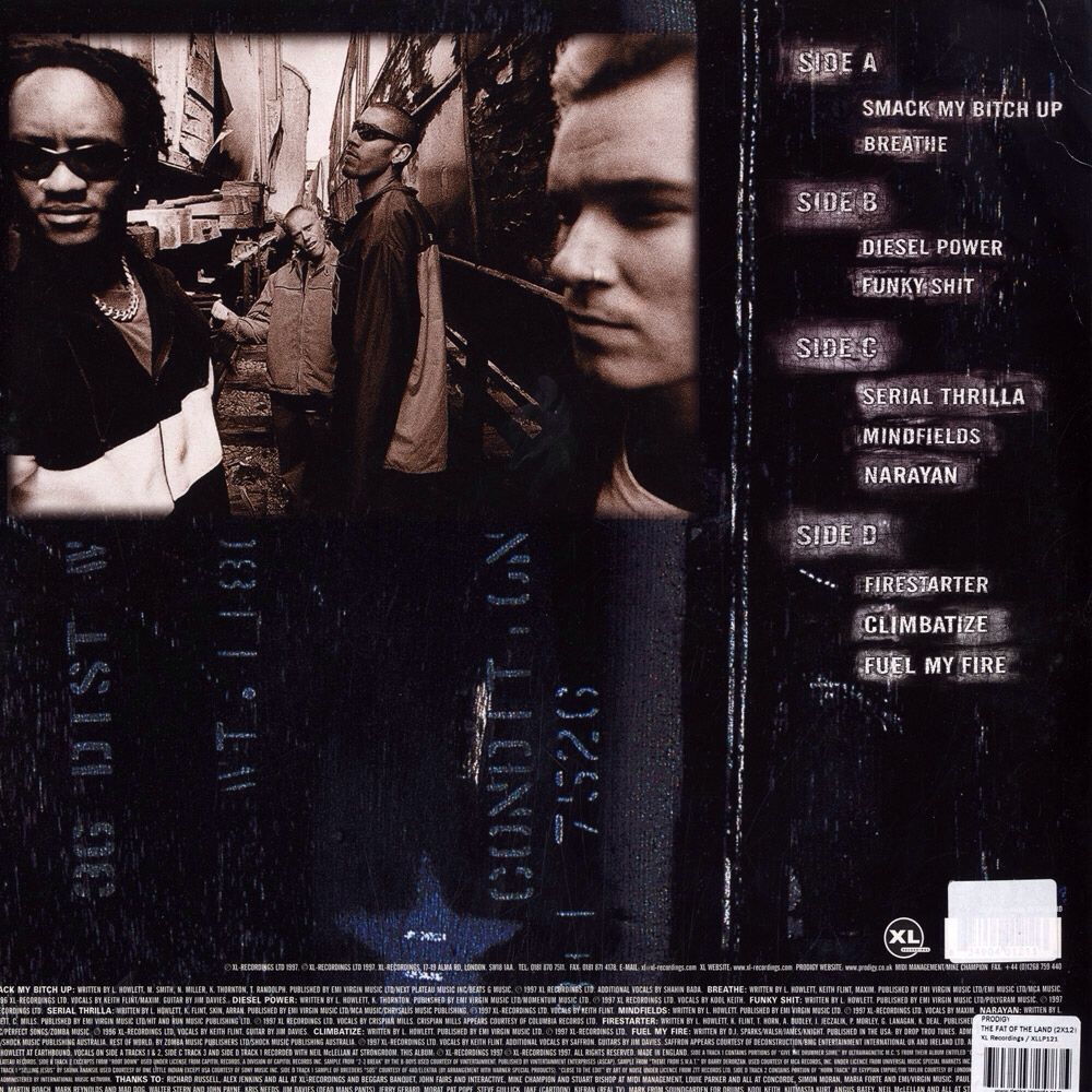 Fat Of The Land, The - Prodigy, The (CD - 56) music collectible [Barcode 724384455026] - Main Image 2