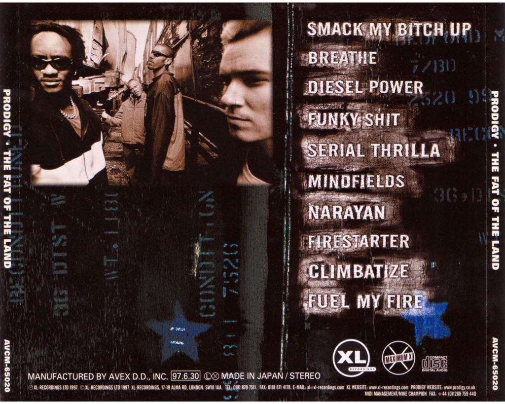 The Fat Of The Land - Prodigy (CD) music collectible [Barcode 8012842115028] - Main Image 2