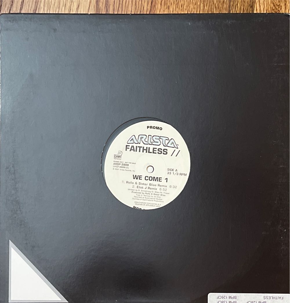 We Come 1 (Vinyl) - Faithless (12”) music collectible [Barcode 743218508424] - Main Image 2
