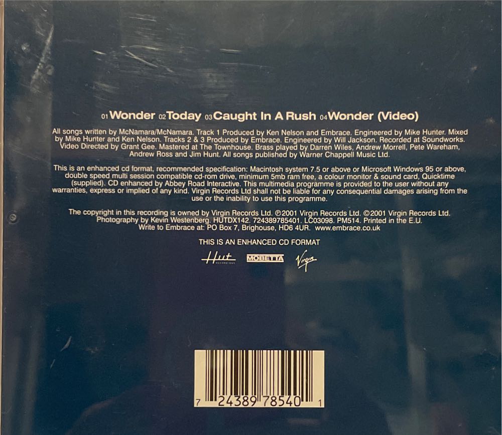 Wonder CD2 - Embrace (CD - 12) music collectible [Barcode 724389785401] - Main Image 2