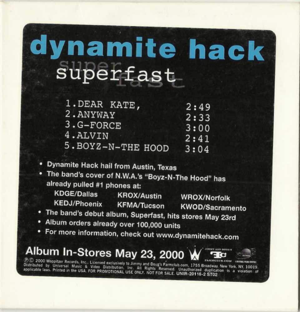Superfast - Dynamite Hack (CD - 4320) music collectible [Barcode 601215788426] - Main Image 2