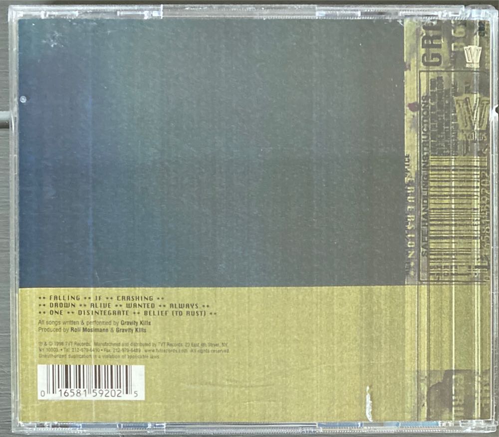 Perversion - Gravity Kills (CD) music collectible [Barcode 016581592025] - Main Image 2