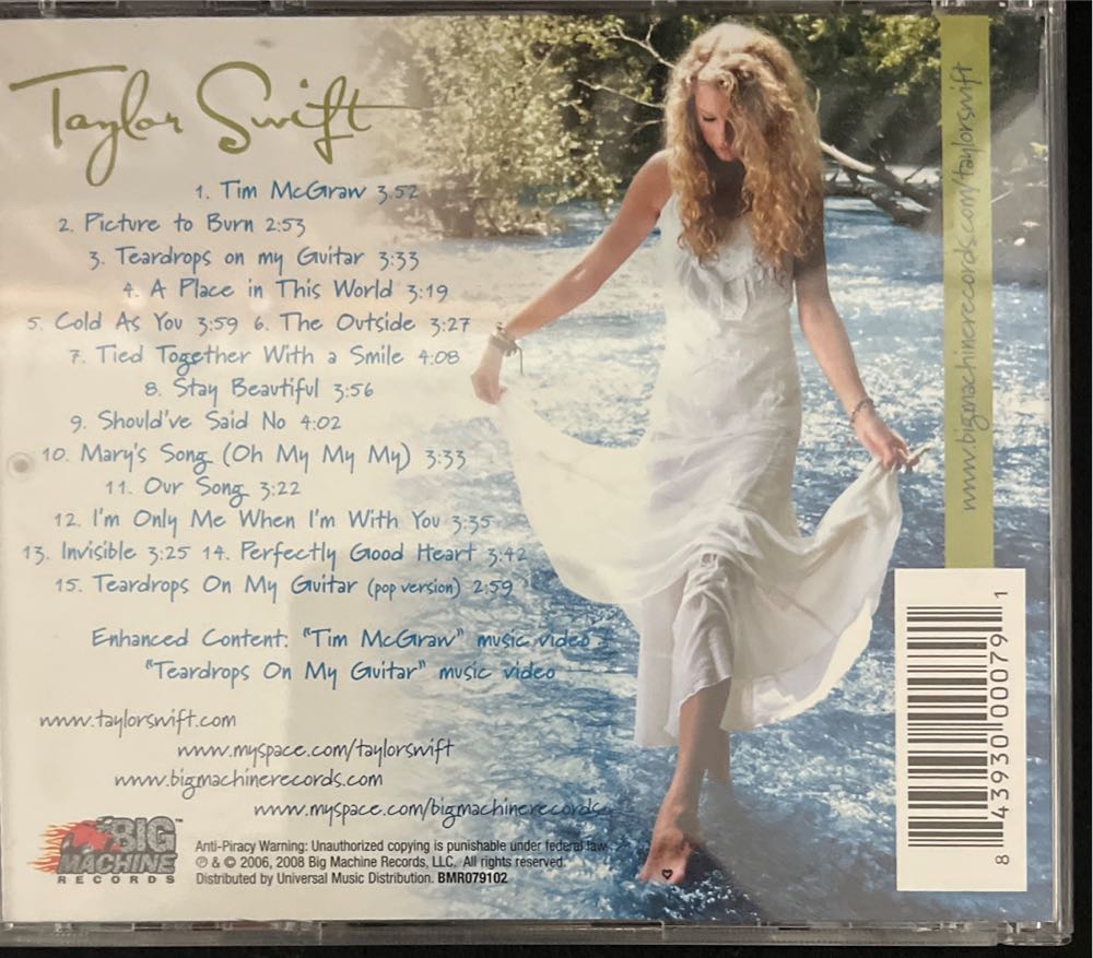 Taylor Swift - Taylor Swift (CD - 54) music collectible [Barcode 843930000791] - Main Image 4