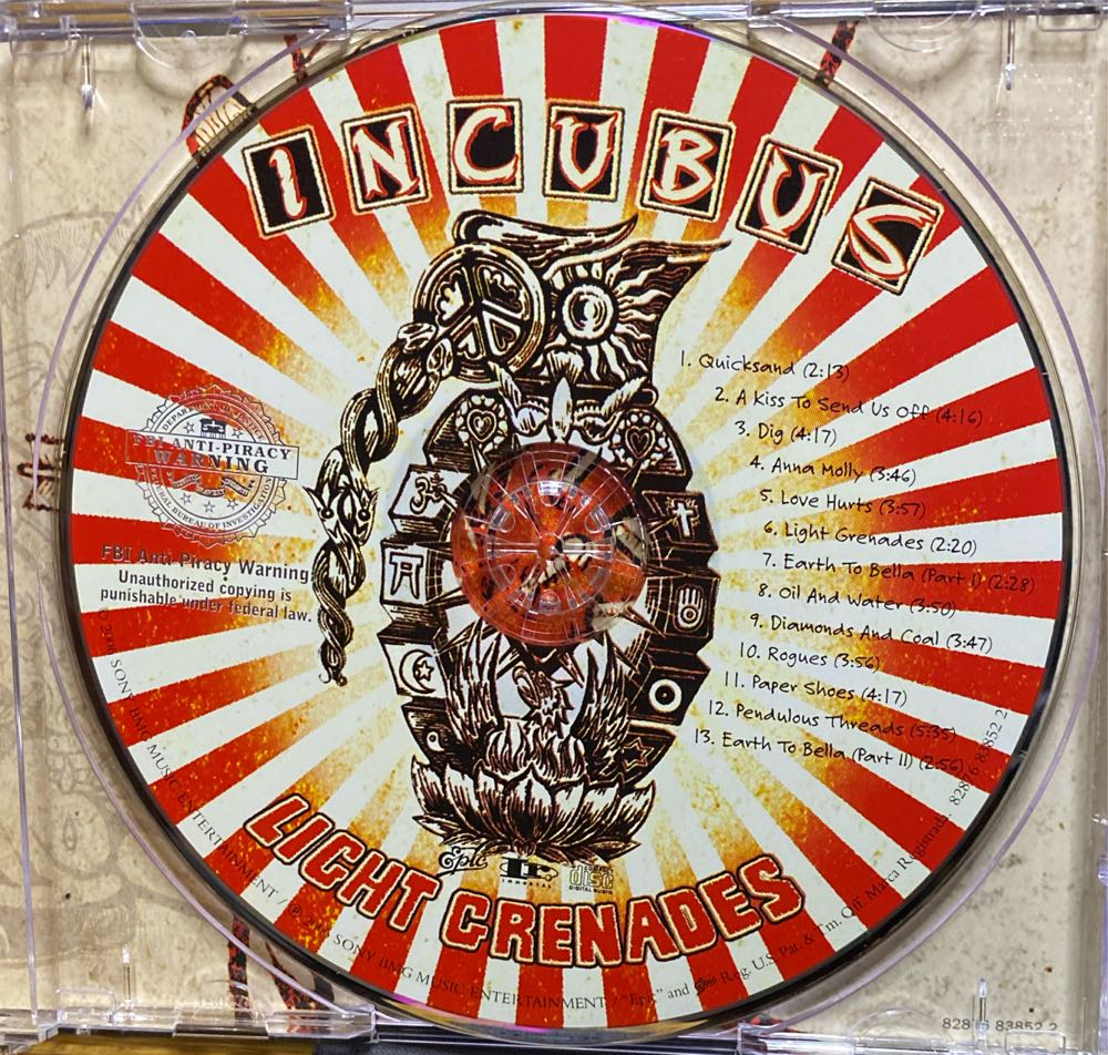 CD : Light Grenades - Incubus (CD - 49) music collectible [Barcode 828768385227] - Main Image 4