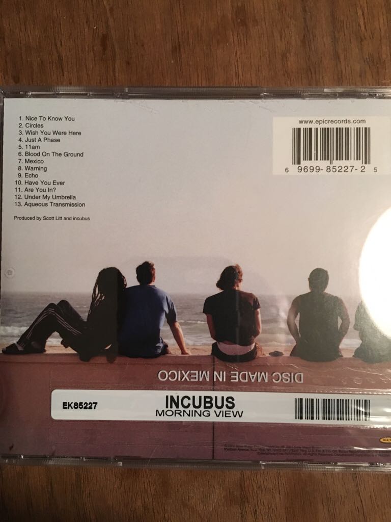 Morning View - Incubus (CD - 58) music collectible [Barcode 696998522725] - Main Image 2
