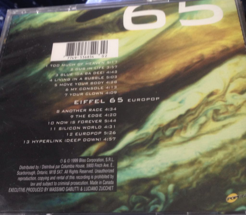 Europop - Eiffel 65 (CD) music collectible [Barcode 777495368549] - Main Image 2