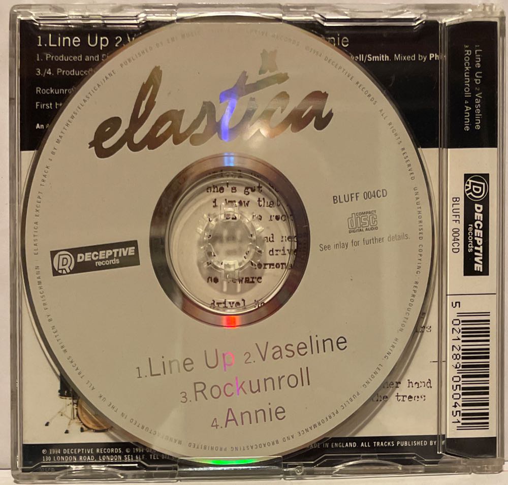 Line Up - Elastica (12” - 9) music collectible [Barcode 5021289050451] - Main Image 2