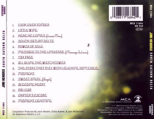 South Saturn Delta - Hendrix, Jimi (CD - 66) music collectible [Barcode 886976277321] - Main Image 2