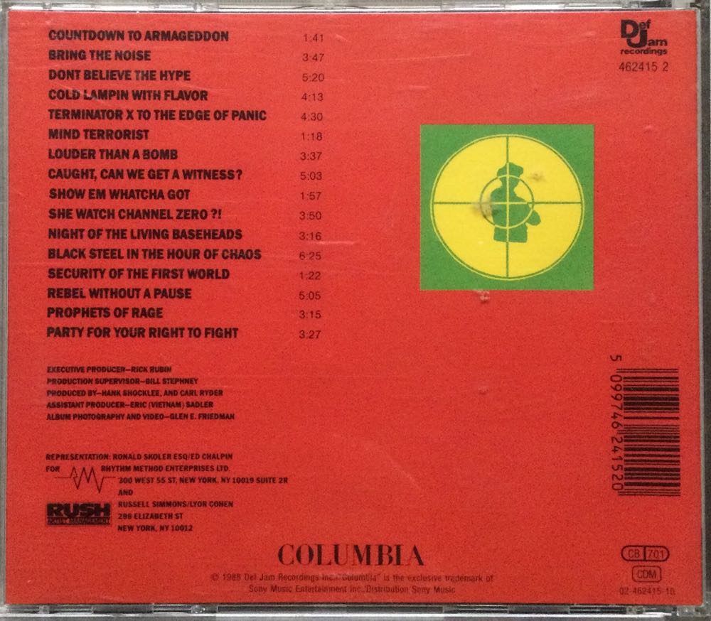 It takes a nation of millions to hold us back - Public Enemy (CD - 58) music collectible [Barcode 5099746241520] - Main Image 2