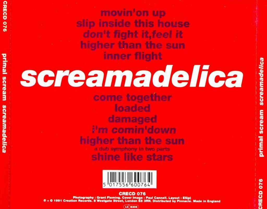 Screamadelica - Primal Scream (CD - 6448) music collectible [Barcode 5017556600764] - Main Image 2
