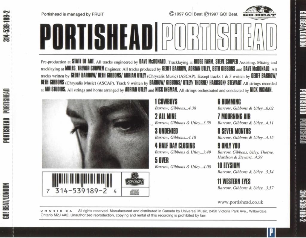 Portishead - Portishead (CD) music collectible [Barcode 777495309313] - Main Image 2